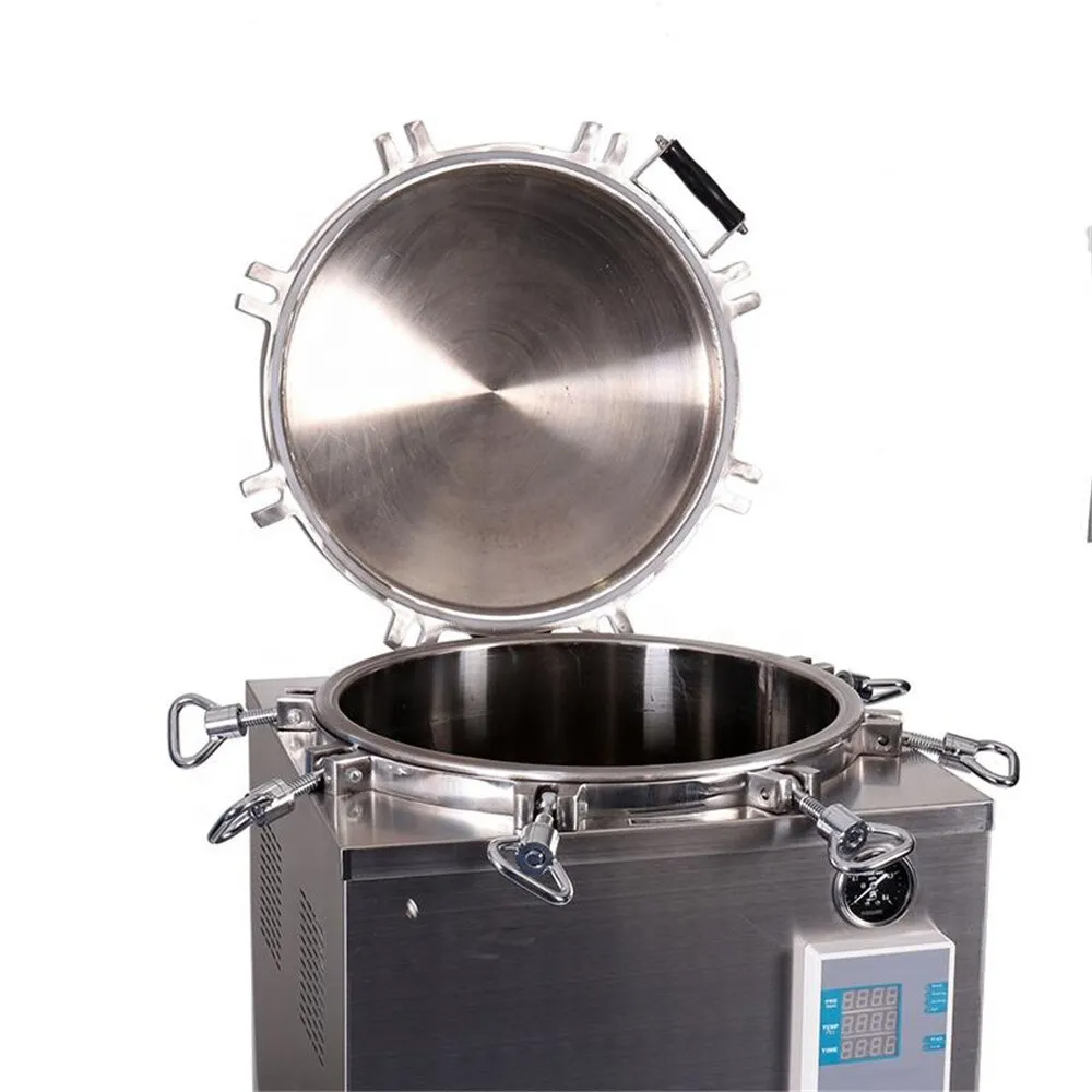 JIBIMED LS-LD 35L/ 50L/ 75L/ 100L/ 120L/ 150L Vertical Pressure Steam Autoclave Sterilizer 105℃ - 134℃ LED Display